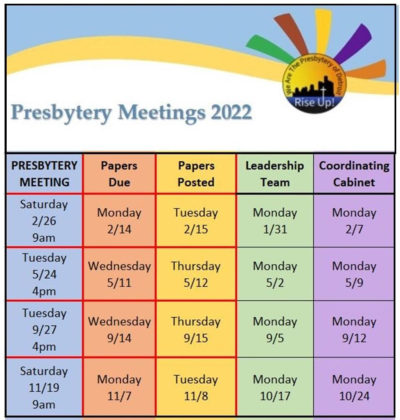 Presby Meeting Chart